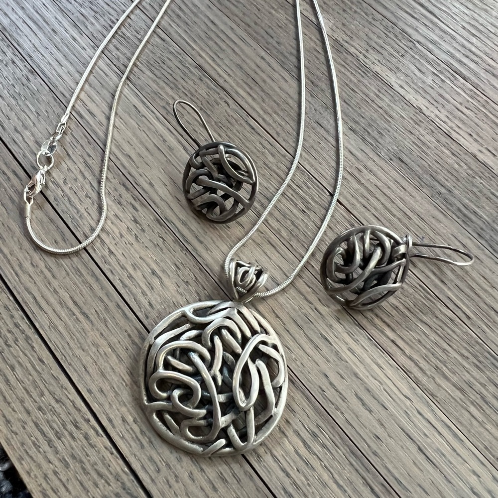 Silpada Sterling Silver Necklace and Earring Set
